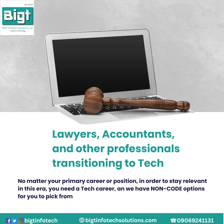 Lawyes, Accountants, an othe professionals transsitoning to Tech-min
